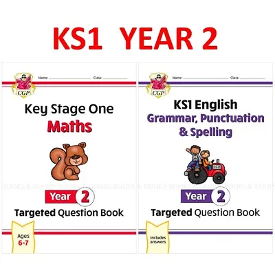 £12.99 • Buy New KS1 Year 2 Maths English Grammar Punctuation & Spelling With Answer Ages 6-7