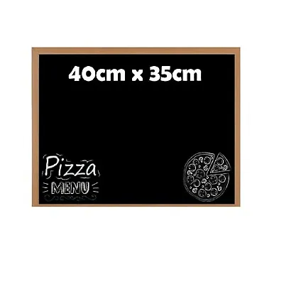 £9.95 • Buy Blackboard Magnetic Wooden Framed Office Notice Menu Chalk Board Size 40x35cm