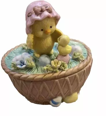 Easter Duck Napcoware Vintage Fine Porcelain Trinket Box EUC • $20