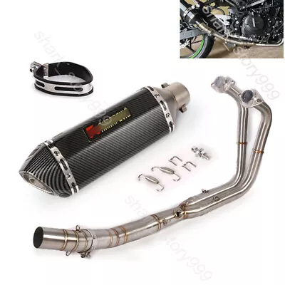 For Kawasaki Z400 Ninja 250 400 2017-2022 Full System Exhaust Header Link Pipe • $213.99