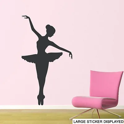 Ballerina Dance - Wall Vinyl Stickers Ballet Girls Dancer Mural Transfer Decals • £9.99