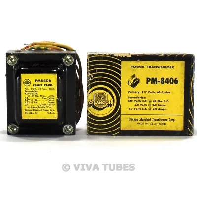NOS NIB Stancor PM-8406 Power Transformer 117V  650 VAC 40 Ma 6.3V 5V Tube Amps • $169.95