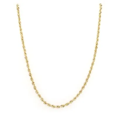 BRAND NEW Authentic 14k Yellow Gold 2mm Rope Chain Necklace 16  - 24   • $189.99