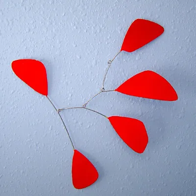 Abstract Modern Splash Red Hanging Mobile Painted Steel New Free Shipping • $50