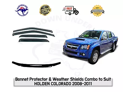 Bonnet Protector & Weather Shields Combo To Suit HOLDEN COLORADO 2008-11 • $126.99