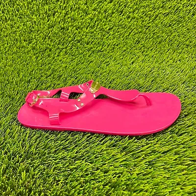 Michael Kors Plate Jelly Womens Size 8M Pink Beach Walking Outdoor Thong Sandals • $39.99