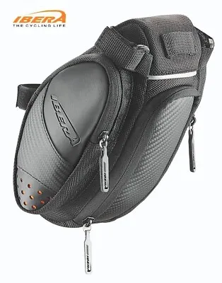 Bicycle Saddle Bag Seat Pouch Bag Reflective Water Resistant IBERA IB-SB15 Black • $33.70