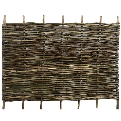 Woven Hurdle Fence Panels 6ft Natural Hazel Hurdle Wicker Screen Fence Panels • £102.72