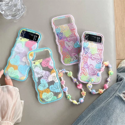 $13.88 • Buy For Samsung Galaxy Z FLIP 1/2/3/4/5 Shockproof Heart Pattern Phone Case Cover AU