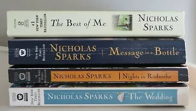 Lot Of 4 Nicholas Sparks Books -Message In A Bottle The Best Of Me The Wedding • $6.97