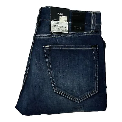 Hugo Boss Maine Zipper Fly Mens Blue Jeans Size 32x34 NWT 155$ • $63.99