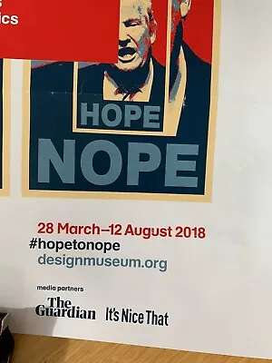 2018 London Design Museum Obama Hope Poster By Shepard Fairey • $49