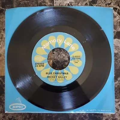 Mickey Gilley Blue Christmas/Jingle Bell Rock 7  45 RPM MEMORY LANE 15-03332 • $14.95