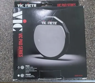 Vic Firth PAD6 6  Inch Single Sided Drum Practice Pad W/ 8mm Threaded Mount • $18.99