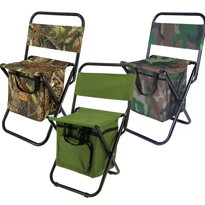 £16.95 • Buy Folding Chair Stool Backrest & Storage Bag Outdoor Camping Fishing Hiking Seat