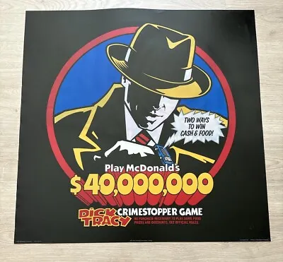 Vintage McDonald’s 1990 Dick Tracy Crimestopper Game Translite Sign RARE • $39.99