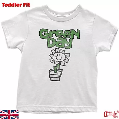 Green Day Baby & Toddler T Shirt-Flower Pot Official-Kids Rock Band T Shirts • £14