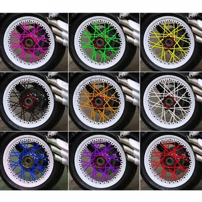 Motorcycle Spoke Skins Cover Wraps Wheel Pipe Guard Dirt Bike Motorbike Color • $12.55