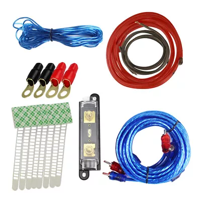 4 Gauge Amp Amplifier Install Kit Car Audio 2 Channel RCA Cables ANL Fuse Holder • $39.99