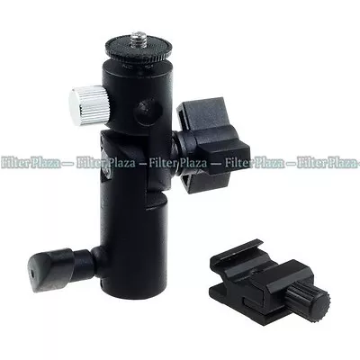 Flash Hot Shoe Umbrella Holder Swivel Bracket Mount Light Stand E-II Type F DSLR • $6.69