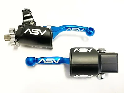 ASV F4 Front Brake Clutch Perch Levers Shorty Blue Dust Covers YFZ 450 2007+ • $227