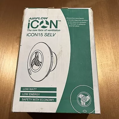 Airflow Icon 15 Selv Low Voltage 12v Extractor Fan New In Box Unused Purchase • £75