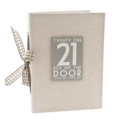 East Of India Linen 21st Key To The Door' Birthday Photo Album Boxed Shabby Chic • £14.99