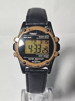 Vintage Timex Expedition Digital Watch Men 40mm Green Brown New Battery 1999 • $17