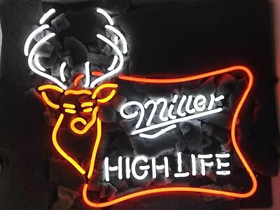 Neon Light Sign Lamp For Miller Lite Beer 20 X16  Miller High Life Deer • $131.98