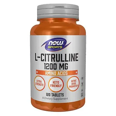 NOW FOODS L-Citrulline Extra Strength 1200 Mg - 120 Tablets • $21.98