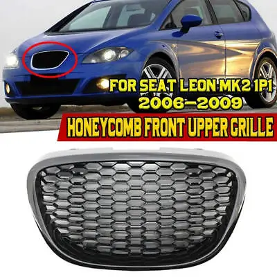 2x Gloss Black Front Kidney Grille Grills For VW SEAT LEON MK2 1P1 2006-2009 AS • $59.99