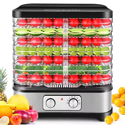 Food Dehydrator Machine 8 Trays 400W Fruit Meat Jerky Dryer Stainless Steel USA • $63.99