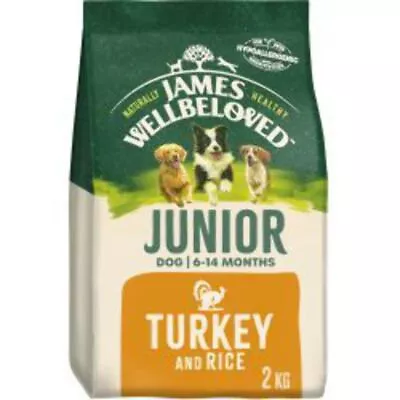 £19.06 • Buy James Wellbeloved Dry Dog Food Junior Turkey & Rice 2kg 15kg