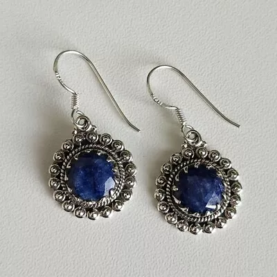 925 Sterling Silver Vintage Lapis Lazuli Earrings • $40