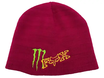 Fox Racing Hat Beanie Toque Red Monster Energy Motocross MX Dirtbike Kids Youth • $14.38