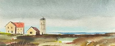 Anne Packard  Cape Cod Lighthouse  5 X 10 Watercolor On Paper • $1500