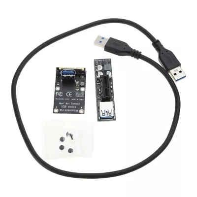 Mini PCIE To PCI-E Card Extension Port Adapter Card For 30cm USB3.0 C • $11.99