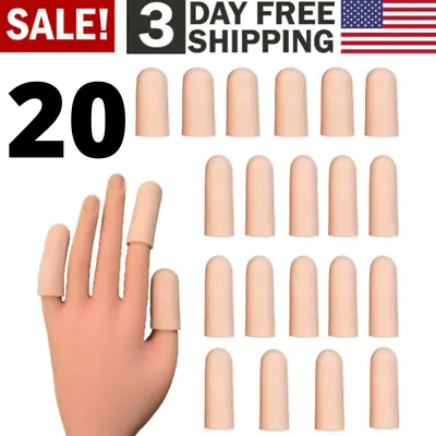  Gel Finger Cots Nail Silicone Protector Cover Arthritis Sleeves Nail Support • $14.49