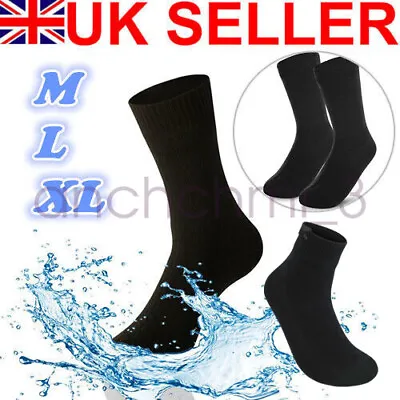 Women Men Waterproof Warm Weather Mid Length Outdoor Socks For Hunting Fishing • £11.99