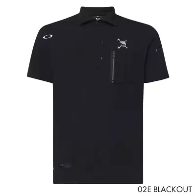 Oakley Skull Polo Shirt Golf Wear Black S Size Japan New Fast Shipping • $125