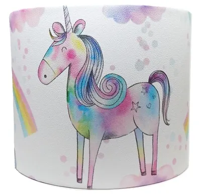 Unicorn Lampshade Light Shade Gifts For Girls Bedroom Accessories Rainbow Kids • £29.99