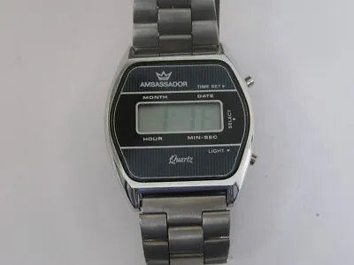 Vintage Ambassador Quartz LCD Watch 1970's • $10