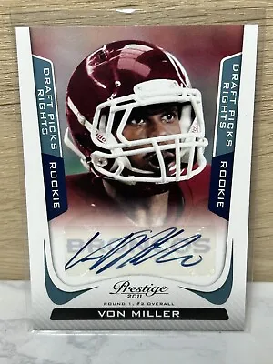 2011 Panini Prestige - Draft Picks Rights Signatures #300 Von Miller /499... • $49.99