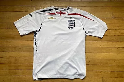 England Football Shirt 2007 - 2009 Home Shirt - Umbro - White - Mens L • £11.99