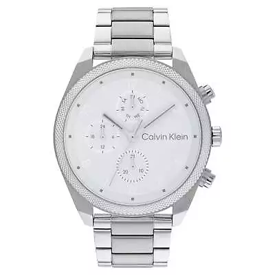 Calvin Klein Stainless Steel Silver Dial Multi-function Men's Watch - 25200356 • $279