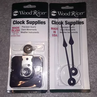 $7.99 • Buy Wood River Quartz DIY Clock Movement Mechanism Maker Kit Parkersburg USA Analog