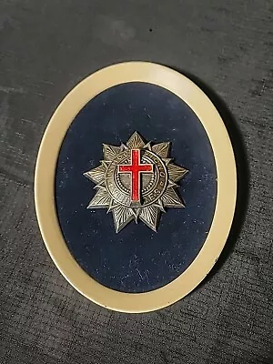 Knights Templar In Hoc Signo Vinces Velvet Cross Star Emblem Wall Plaque Vintage • $49.99