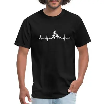 ECG Mountain Bike Heartbeat Men's T-Shirt • $19.99
