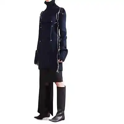 NWT!! Maison Martin Margiela H&M Navy Merino Wool Darted Sweater Dress Size Sz S • $229