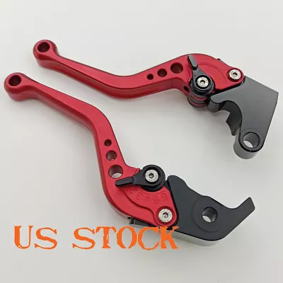 Billet Shorty Brake Clutch Levers For KAWASAKI ZX6R 2007-16 ZX10R 2006-15 RED • $24.95